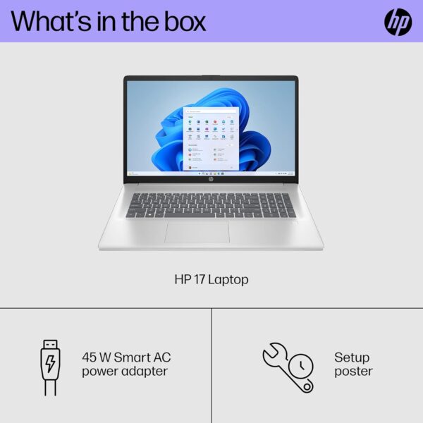 HP 17 Laptop with Crucial P3+ 1TB NVME SSD, i5-1235U CPU, 32GB RAM, Windows 11 PRO and Microsoft Office 2021 Computer Only REFURBISHED Serial Number 5CG34504XT - Image 2